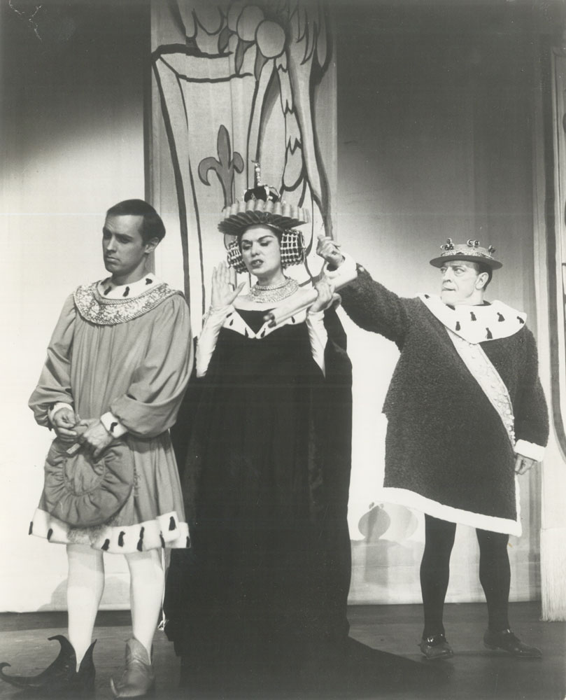 Cy Young as prince with Buster Keaton as King in Once Upon a Mattress